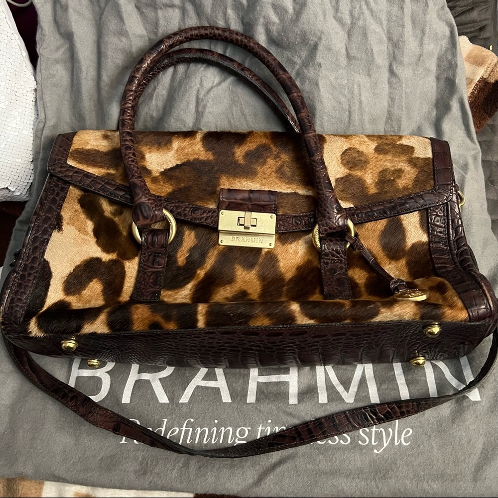 Brahmin calf hair purse